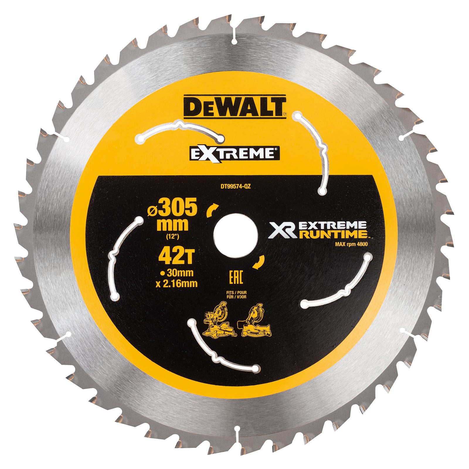 DeWALT Kreissägeblatt DT9957 - Holz Sägeblatt 305x30 mm für Paneelsäge DHS780 Größe:305/30mm 42WZ/FZ von Dewalt