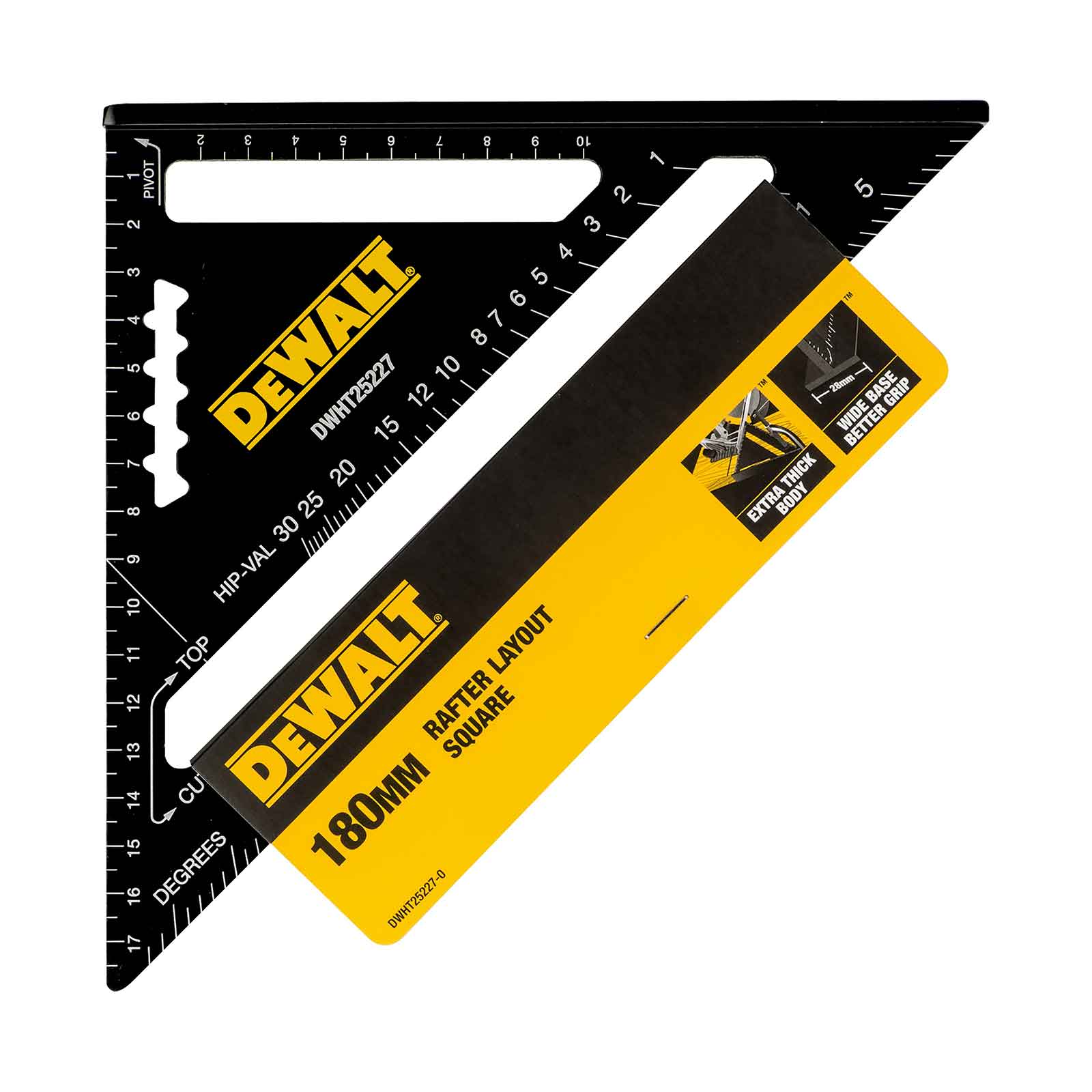 DeWALT Speed Square Anschlagwinkel 18cm - Multi-Konstruktionsdreieck aus Alu von Dewalt