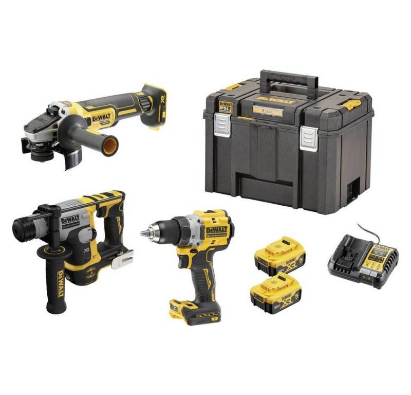 DeWalt Akku-Bohrschrauber 18 Volt / 5 Ah Akku-Schrauber-Set (DCD 800, DCH 172, DCG 405, inkl. Akku, inkl. 2. Akku, inkl. Ladegerät DeWalt Akku-Bohrschrauber 18 Volt / 5 Ah Akku-Schrauber-Set (DCD 800, DCH 172, DCG 405, inkl. Akku, inkl. 2. Akku, inkl. Ladegerät von Dewalt