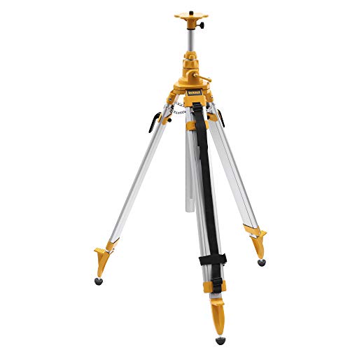 DEWALT Aluminium-Stativ DE0735 (für einen sicheren Stand von Lasergeräten mit 5/8 Zoll -Aufnahme, Höhenverstellbar von 1,20 bis 2,84 Meter, leicht und robust, Gummifüße, Tragegurt) von DEWALT