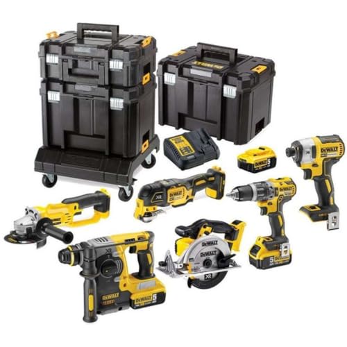 DeWalt 18V Lithium-Ion Power Tool Set mit 5A, 1 stück, Elektrowerkzeug-Set, Werkzeugset, 2077436031 von DEWALT