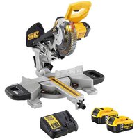 Dewalt - 18V xr Kapp- und Gehrungssäge Ø184 mm (2x5,0 Ah) DCS365P2 von Dewalt