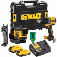 Dewalt - 2-Werkzeug-Set Multilinien-Laser 3x360° DCLE34031 + Bohrmaschine DCD805 - DCK2095D2T-QW von Dewalt