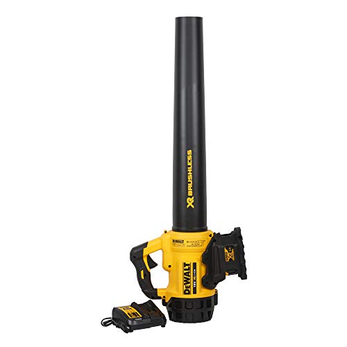 DEWALT Akk-Gebläse/Laubbläser (18 V, 5.0 Ah bürstenlos, 145 km/h Luftgeschwindigkeit, geräuscharmes Design, für den Dauerbetrieb, inkl. Akku und System-Schnellladegerät) DCM562P1 von Dewalt