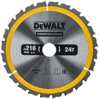 Stationäres Kreissägeblatt Ø216mm 24 Zähne Dewalt DT1952-QZ von Dewalt