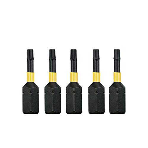 DEWALT Extreme Flextorq Schrauber-Bit T10, DT7379T (für den Einsatz in Schlagschraubern, optimale Bit-Flexibilität für maximale Lebensdauer), 5 Stück DEWALT Extreme Flextorq Schrauber-Bit T10, DT7379T (für den Einsatz in Schlagschraubern, optimale Bit-Flexibilität für maximale Lebensdauer), 5 Stück von DEWALT