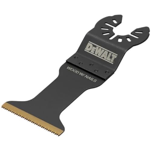 Dewalt Multi-Tool Sägeblatt Holz/Holz mit Nägeln DT20736 (55mm maximale Schnitttiefe, 18 Zähne pro Inch, titanbeschichtet, für den Einsatz auf Multitools) 1 Stück von Dewalt