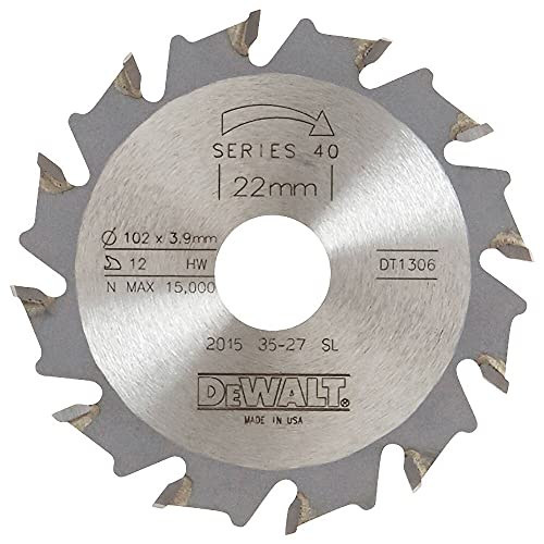 Dewalt Nutfräser HM (102/22/4 mm, 12 Zähne, für den Einsatz in Lamellendübelfräsen) DT1306-QZ von Dewalt