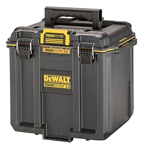Dewalt ToughSystem 2.0 Werkzeugbox Halbformat DWST08035-1 (kleine Fläche – hohe Übersichtlichkeit, mit herausnehmbarem Teiler & Einsatz für Kleinteile, IP65, leichtgängige Verschlüsse) von DEWALT