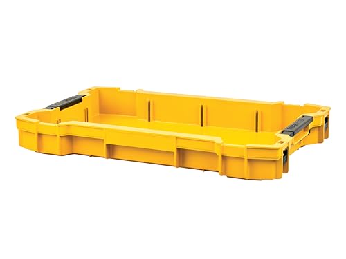 Dewalt ToughSystem 2.0 flache Trage DWST83407-1 (internes Ablagesystem angepasst an die ToughSystem Boxen, für effiziente Organisation, stapelbar, mit Seitengriffen, bis ca. 5kg belastbar) von DEWALT