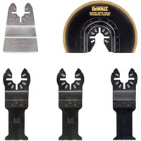 Dt 20715-QZ Multitool Zubehör 5 tlg. für Holz, Holz mit Nägeln, Kunststoff, Gipskarton, Lack- und Kleberesten - Dewalt von Dewalt