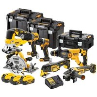 Kit 7 Werkzeuge XR 18V - DEWALT - mit 3 18V 5,0 Ah Akkus - Ladegerät - 3 T-Stack - DCK706P3T-QW von Dewalt