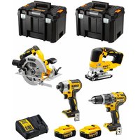 Dewalt - Kit DWK403 (DCD796 + DCF887 + DCS334 + DCS570 + 2 x 5,0 Ah + DCB115 + 2 x tstak vi) von Dewalt