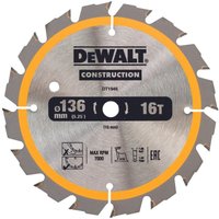 Dewalt - DT1946-QZ Kreissägeblatt 136 x 10 mm, 16 Zähne, genageltes Holz von Dewalt