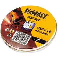 Dewalt - Trennscheibe Edelstahl flach DT3507-QZ, 125 mm x 1.0 mm - 10 Stück/Dose Dewalt - Trennscheibe Edelstahl flach DT3507-QZ, 125 mm x 1.0 mm - 10 Stück/Dose von Dewalt