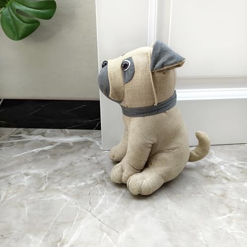 Türstopper mit Tiermotiv, Türstopper, Buchstopper, Wandschutz, Anti-Kollision, dekorativer Hund, Beige und Grau Türstopper mit Tiermotiv, Türstopper, Buchstopper, Wandschutz, Anti-Kollision, dekorativer Hund, Beige und Grau von Dewarfami