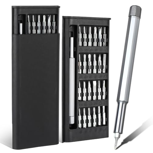 25 in 1 Feinmechaniker Schraubendreher Set, Magnetischer Schraubenzieher Set mit 24 Bits, Mini Präzisionsschraubendreher, Mini Werkzeug Reparatur Kit für Laptop, Brille, Uhren, Macbook 25 in 1 Feinmechaniker Schraubendreher Set, Magnetischer Schraubenzieher Set mit 24 Bits, Mini Präzisionsschraubendreher, Mini Werkzeug Reparatur Kit für Laptop, Brille, Uhren, Macbook von Dewdropdale