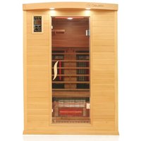 Dewello Infrarotkabine Infrarotsauna PIERSON PRO 135cm x105cm x 190cm Hemlock/ Zeder Duo-Strahler von Dewello