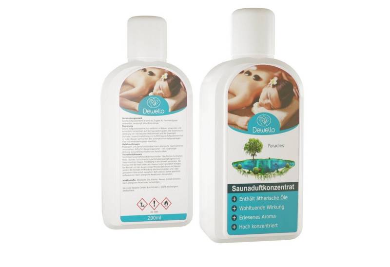 Dewello Sauna-Aufgussset Duftöl, Saunaaufguss Konzentrat mit verschiedenen Aromadüften 200ml (Paradise) von Dewello