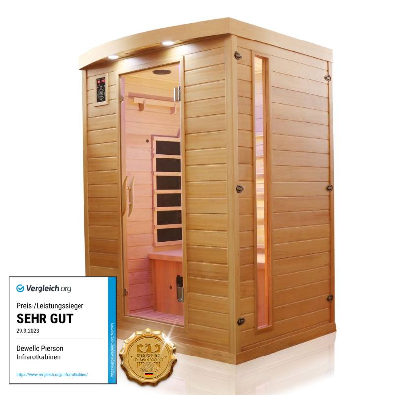 Infrarotkabine PIERSON 135x105 Dual-Therm von Dewello
