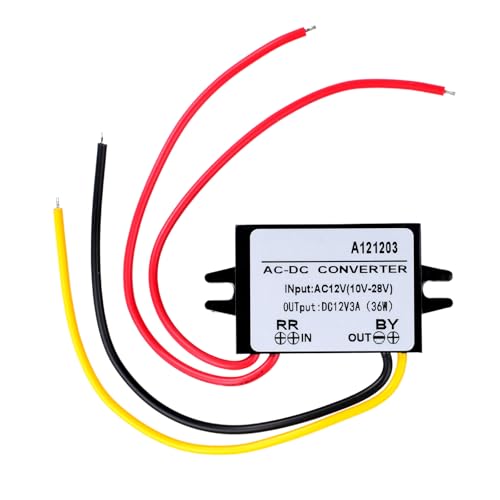 DewinLVD AC DC Step Down Converter, AC 10-28V auf DC 12V 3A 36W Buck-Leistungswandler, Eingang 10-28V AC, Ausgang 12V DC, wasserdichtes Modul des Buck-Konverters 10-28VAC von DewinLVD