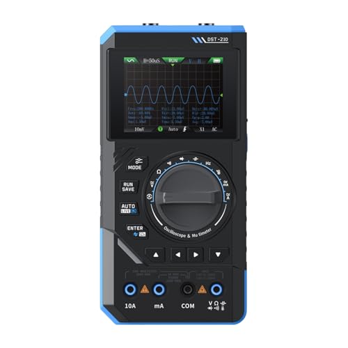 DewinLVD DST-210 Handheld Oszilloskop, 3 in 1 Digitaler Multimeter Oszilloskop Signalgenerator 10 MHz Bandbreite 19999 Zählwerke 48 MSPS Abtastrate AC DC Spannung Strom Kapazität Widerstand Prüfung DewinLVD DST-210 Handheld Oszilloskop, 3 in 1 Digitaler Multimeter Oszilloskop Signalgenerator 10 MHz Bandbreite 19999 Zählwerke 48 MSPS Abtastrate AC DC Spannung Strom Kapazität Widerstand Prüfung von DewinLVD