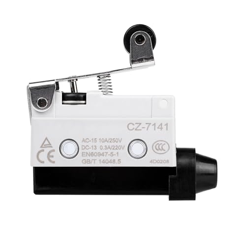 DewinLVD Fahrgrenzschalter Corsa Endschalter CZ-7141 Horizontaler Endschalter Langer Rollhebel Mikroschalter mit automatischer Rückstellung 10A 250 VAC von DewinLVD