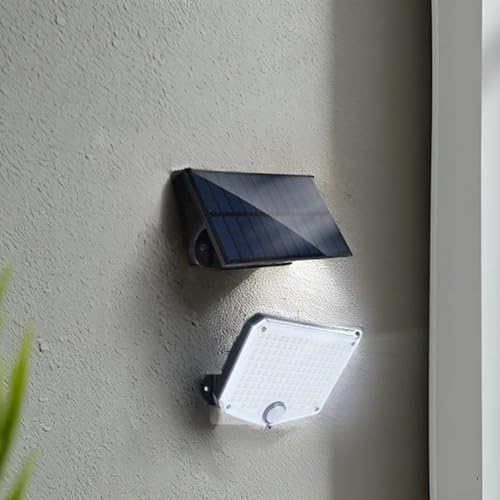 DewinLVD Solarlampen LED Solarleuchten Solarlampe für Außen mit Bewegungsmelder Solarleuchte Gartenbeleuchtung 120° Erkennung des Beleuchtungswinkels 3 Beleuchtungsmodi Mit Fernsteuerung. von DewinLVD