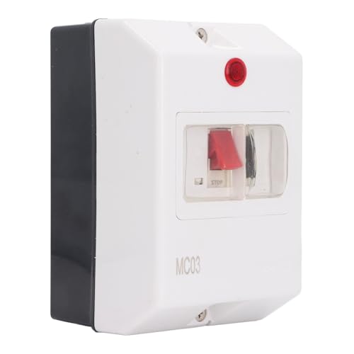 DewinLVD Motorschalter, Motorschutzschalter wasserdicht und staubdicht IP55 Motorschutzschalter MC03 4-6,3A 690VAC mit LED-Anzeigelampen DewinLVD Motorschalter, Motorschutzschalter wasserdicht und staubdicht IP55 Motorschutzschalter MC03 4-6,3A 690VAC mit LED-Anzeigelampen von DewinLVD