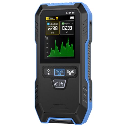 EMF messgerät Elektrosmog messgerät 3 In 1 Strahlenmessgerät Messung von EF MF RF Automatischer Alarm bei Überschreitung der Norm TFT Farbbildschirm für Haus, Büro und Kinderzimmer. von DewinLVD