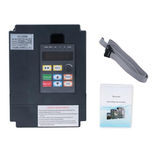 VFD Frequenzumrichter 230V Einphasiger 220V-Eingang Dreiphasiger 220V-Ausgang 2.2KW Frequenzumrichter CNC Frequenzumrichter Abnehmbare Schalttafel Modell JH-500A (mit 1M Verlängerungskabel) von DewinLVD