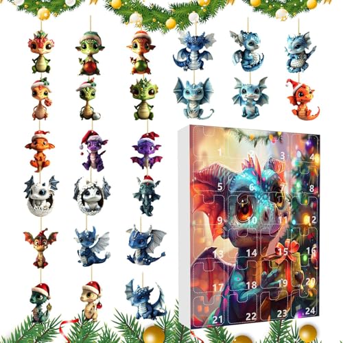 Dewireaey -Adventsschmuck | 24 Tage Acryl WeihnachtsKalender | Festliche Party-Dekoration Für Büro Zuhause Geburtstag Klassenzimmer Wohnheim Auto Wohnung | Holiday Raumdekoration von Dewireaey