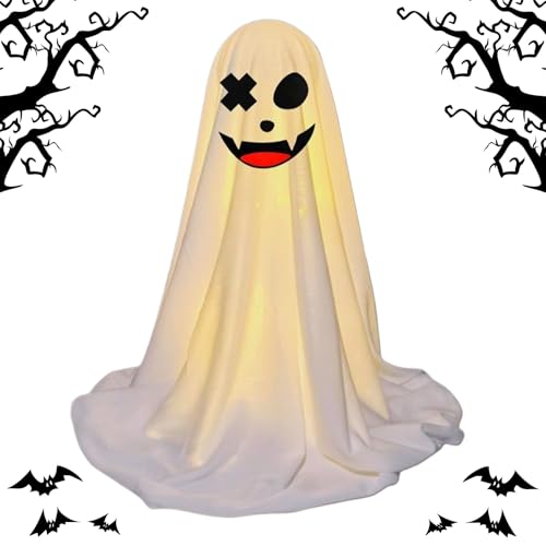 Dewireaey Geisterschmuck,Garten Geist Mit LED-Lichterkette | Tischdekoration Halloween Deko Für Zuhause Party Fenster Garten Wand Dewireaey Geisterschmuck,Garten Geist Mit LED-Lichterkette | Tischdekoration Halloween Deko Für Zuhause Party Fenster Garten Wand von Dewireaey