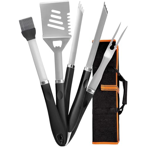 Dewireaey Grillzubehör - Grill-Set aus Edelstahl - Robustes Grillzubehör, Outdoor Kochgeschirr Mit Hitzebeständigen Griffen Für Campingkochen von Dewireaey