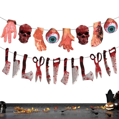 Dewireaey Halloween Banner Für Halloween Dekoration - 2025 Geisterhände Grusel Banner,Horror Dekoration zum Aufhängen für Gewerbe, Fenster, Wand, Zuhause, Garten und Party Dewireaey Halloween Banner Für Halloween Dekoration - 2025 Geisterhände Grusel Banner,Horror Dekoration zum Aufhängen für Gewerbe, Fenster, Wand, Zuhause, Garten und Party von Dewireaey