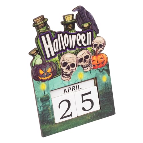 Dewireaey Halloween Countdown Kalender | 2025 Halloween Countdown Holz Kalender,Verstellbarer Festtagskalender Zum Aufhängen Für Erwachsene Und Feierlichkeiten von Dewireaey