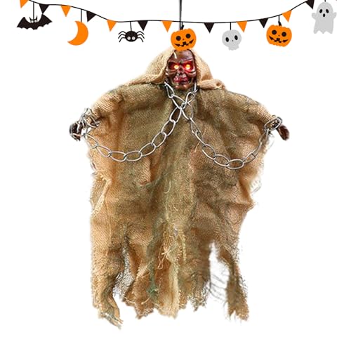 Dewireaey Halloween Geist | Gruselige Schädel Geisterschmuck Für Baum - Halloween Deko Für Haus Garten Baum Terrasse Weg Schlafzimmer Wohnzimmer Feiertag Gartenparty von Dewireaey