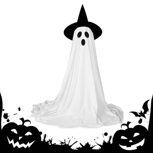 Dewireaey Halloween Geist - Gruseliger leuchtender Geist Deko mit Fernbedienung | Schaurige Deko Für Garten Party Haus Vorgarten Fest von Dewireaey