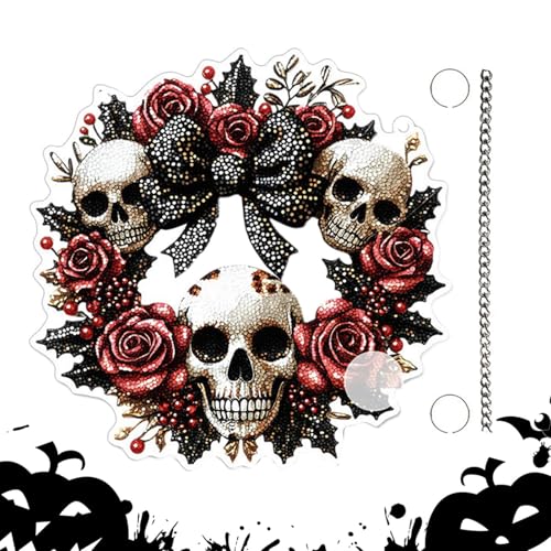 Dewireaey Halloween Türschild | Rundes Halloween Türschild Aus Acryl | Gruseliges Ornament Gothic Deko Objekt Für Innen Schlafzimmer Fenster Dewireaey Halloween Türschild | Rundes Halloween Türschild Aus Acryl | Gruseliges Ornament Gothic Deko Objekt Für Innen Schlafzimmer Fenster von Dewireaey