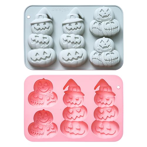 Dewireaey Herbst Silicone Förmchen - 2 Stück Kürbis Muffinform Antihaft | Silikon Backform Werkzeug Für Muffin Kuchen Schokolade Fondant Seife Herbst Halloween Thanksgiving Herstellung von Dewireaey