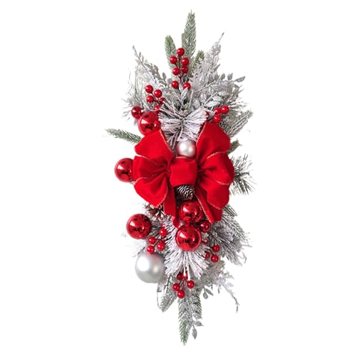 Dewireaey Kabelloser, vorbeleuchteter Weihnachts-Swag für Treppenhaus, Kabelloser, vorbeleuchteter Weihnachts-Swag für Treppen | Treppen-Swag-LED-Kunstschienen-Swag-Kränze - Künstliche Dewireaey Kabelloser, vorbeleuchteter Weihnachts-Swag für Treppenhaus, Kabelloser, vorbeleuchteter Weihnachts-Swag für Treppen | Treppen-Swag-LED-Kunstschienen-Swag-Kränze - Künstliche von Dewireaey