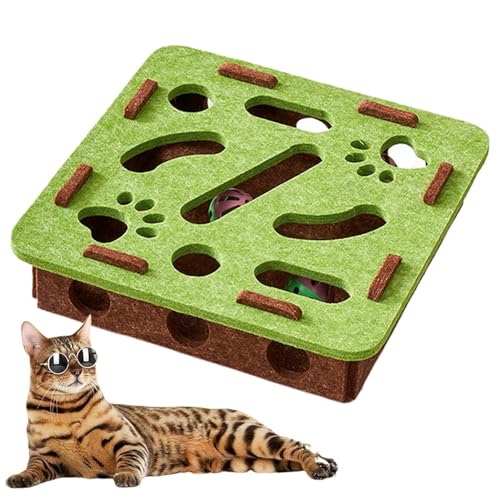 Dewireaey Katzen Puzzle Spielzeug - Bereicherungsspielzeug Für Katzen | Kratzspiel Mit Klingel Und Labyrinth Bahn Zur Beschäftigung Und Für Beissen Bewegung Für Kätzchen Welpen Im Wohnzimmer Oder Dewireaey Katzen Puzzle Spielzeug - Bereicherungsspielzeug Für Katzen | Kratzspiel Mit Klingel Und Labyrinth Bahn Zur Beschäftigung Und Für Beissen Bewegung Für Kätzchen Welpen Im Wohnzimmer Oder von Dewireaey