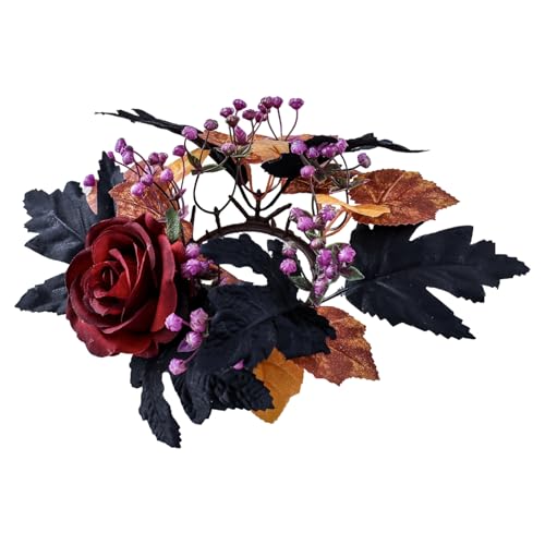 Dewireaey Kerzenringe Kränze,Künstliche Kerzenkranz Ringe | 8 cm Durchmesser Für Halloween Tische Kamin Küche Esstisch Dewireaey Kerzenringe Kränze,Künstliche Kerzenkranz Ringe | 8 cm Durchmesser Für Halloween Tische Kamin Küche Esstisch von Dewireaey