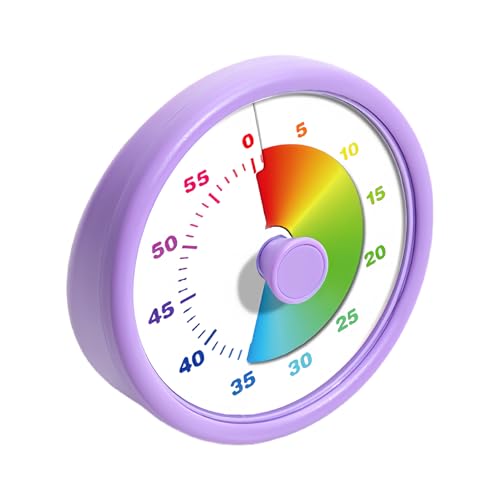 Dewireaey Kinder Timer Visual - Lautloses Lernwerkzeug - Regenbogen Farbiger Countdown Timer - Für Zuhause Klassenräume Küchen Schlafzimmer Bibliotheken Studieren Sport Kochen von Dewireaey