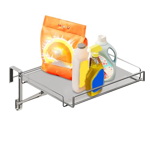 Dewireaey Küchen Schrank Tür Organizer | Klappbarer Schranktür-Organizer | Ablage Für Geschirr Töpfe Küche Bad Balkon Arbeitsplatte von Dewireaey