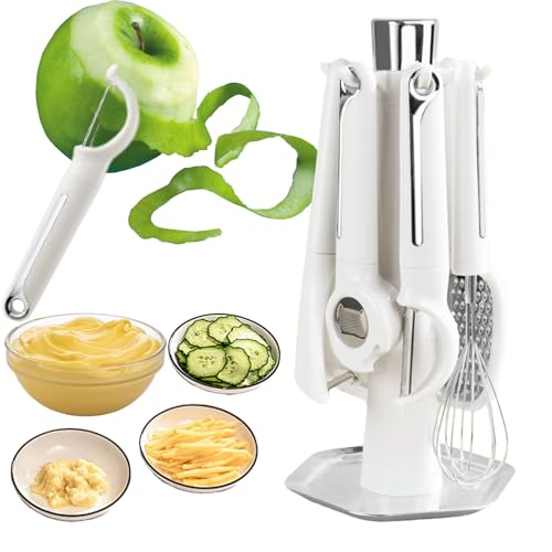 Dewireaey Küchenhelfer Set | Schneebesen mit Aufbewahrungsständer,Ergonomischer Griff Professionelle Ausstattung für Wohnmobil Gastronomie Haushalt von Dewireaey