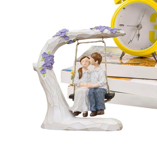 Dewireaey Paar Figurine - Romantische Ehepaar Skulptur | Resin Skulptur Schlafzimmer Deko Für Geburtstag Hochzeit Neuehe Verlobung Jubiläum Hochzeitsfeier von Dewireaey
