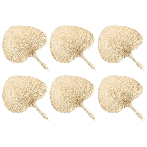 Dewireaey Raffia Handfächer,Manueller Handfächer Aus Palmblättern In Großpackung | Kühlung Tragbare Flechtkunst Frauen Tischdekoration Für Hochzeit Themenpartys von Dewireaey