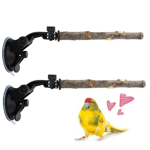 Dewireaey Saugnapf Vogel Sitzstange - 2 Stück Holz Ständer Montage Spielzeug,Holz Sitzstange Für Wellensittiche | Für Den Außenbereich Wohnung Terrasse Baum Dusche Wand Dewireaey Saugnapf Vogel Sitzstange - 2 Stück Holz Ständer Montage Spielzeug,Holz Sitzstange Für Wellensittiche | Für Den Außenbereich Wohnung Terrasse Baum Dusche Wand von Dewireaey