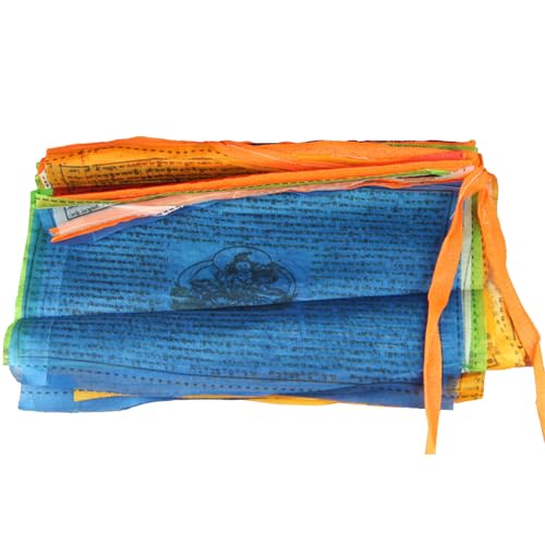 Dewireaey Tibetische Gebetsfahnen Outdoor - 20 Stück Buddhistische Zen Flaggenbanner | 25x15 Cm Friedliche Dekoration Tibetische Gebetsflaggen Für Wand Hof Außenbereich Innenbereich Spirituelle von Dewireaey